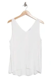 Nordstrom Double V-neck Tank In Ivory Tofu