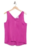 Nordstrom Double V-neck Tank In Pink Wild Aster