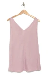 Nordstrom Double V-neck Tank In Purple Morn