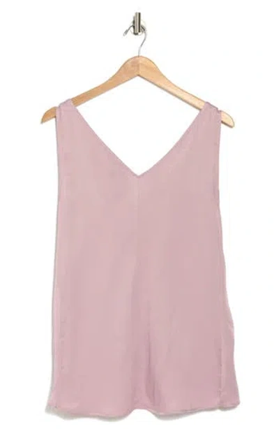 Nordstrom Double V-neck Tank In Purple Morn