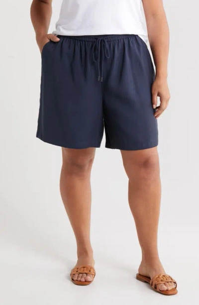Nordstrom Drawstring Waist Shorts In Navy Blazer