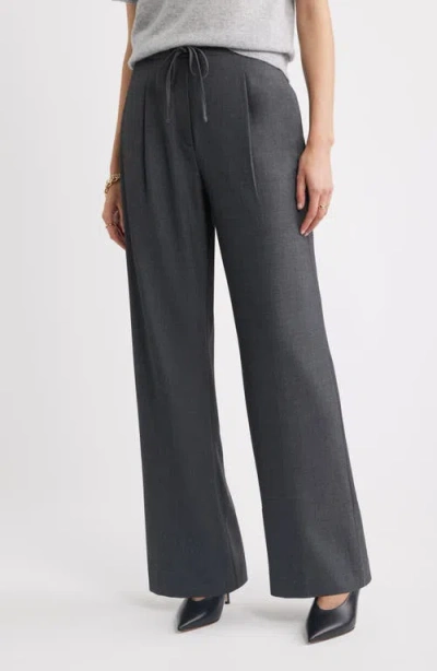 Nordstrom Drawstring Wide Leg Pants In Gray
