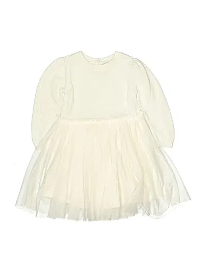 Pre-owned Nordstrom Kids' Dress In White