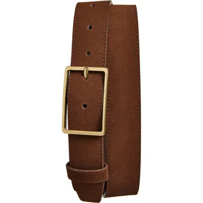 Nordstrom Easton Suede Belt In Brown Chocolate