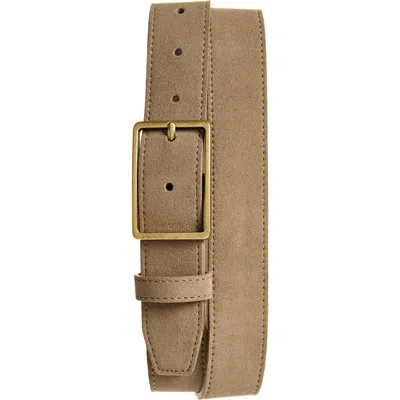 Nordstrom Easton Suede Belt In Taupe