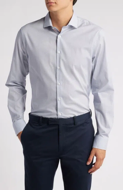 Nordstrom Easy Care Extra Trim Fit Geometric Print Dress Shirt In Blue Cascade Argyle