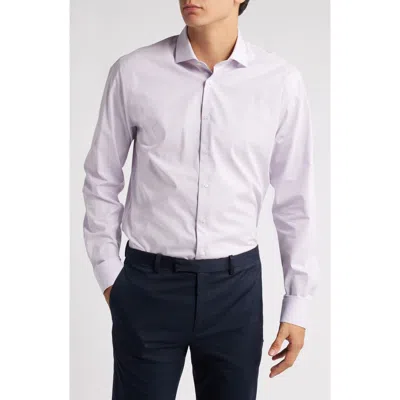 Nordstrom Easy Care Extra Trim Fit Plaid Dress Shirt In Purple Calluna Monte Pat