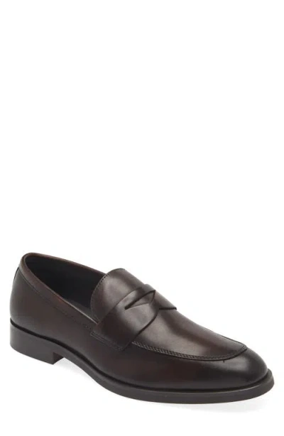 Nordstrom Edward Penny Loafer In Brown Dark