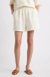 Nordstrom Elastic Waist Shorts In Ivory Tofu