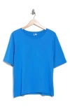 Nordstrom Elbow Sleeve Pima Cotton T-shirt In Blue