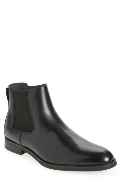 Nordstrom Elijah Polished Leather Chelsea Boot In Black