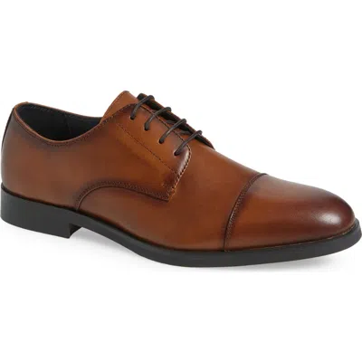 Nordstrom Elliott Cap Toe Lace-up Derby In Tan Chestnut