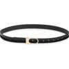 Nordstrom Ellison Leather & Suede Belt In Metallic