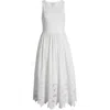 Nordstrom Embroidered Sleeveless Mixed Media Dress In White