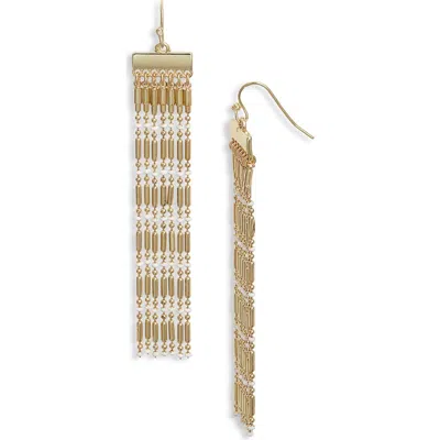 Nordstrom Enamel Dot Ball Chain Fringe Earrings