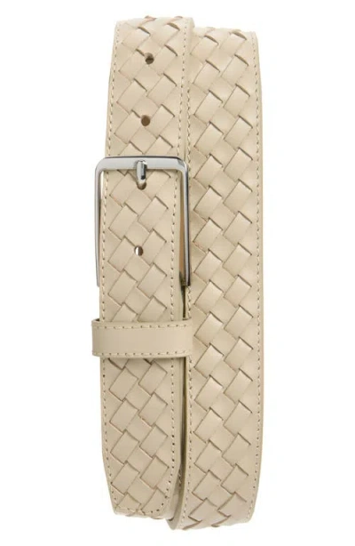 Nordstrom Enzo Woven Leather Belt In Neutral