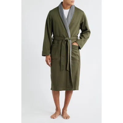 Nordstrom Essential Fleece Lined Robe In Green