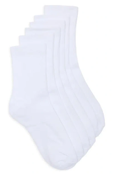 Nordstrom Everyday 3-pack Demi Crew Socks In White