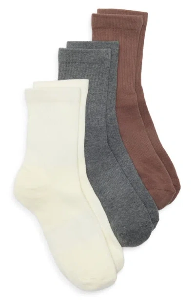 Nordstrom Everyday 3-pack Demi Crew Socks In Multi