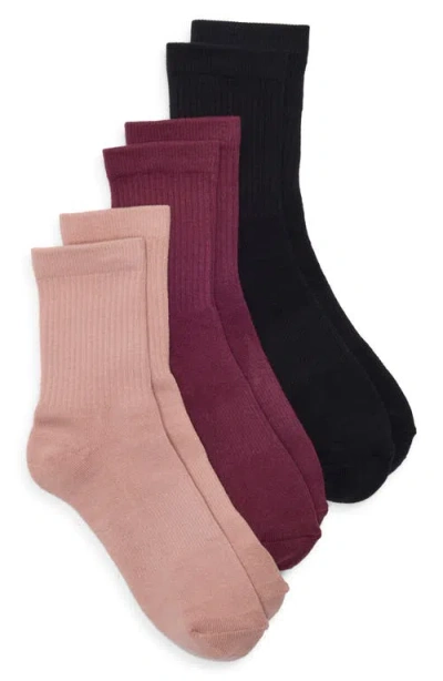 Nordstrom Everyday 3-pack Demi Crew Socks In Multi