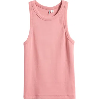 Nordstrom Everyday Cotton Rib Tank In Pink