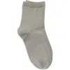 Nordstrom Everyday Low Flat Knit Crew Socks In Gray