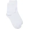 Nordstrom Everyday Low Flat Knit Rib Crew Socks In White