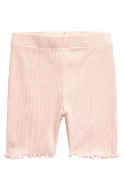 Nordstrom Everyday Rib Bike Shorts In Pink Lotus