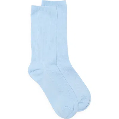 Nordstrom Everyday Rib Crew Socks In Blue