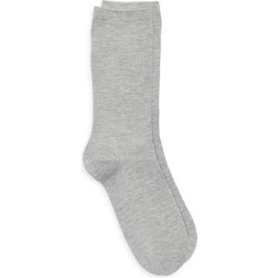 Nordstrom Everyday Rib Crew Socks In Gray