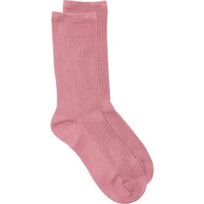 Nordstrom Everyday Rib Crew Socks In Pink