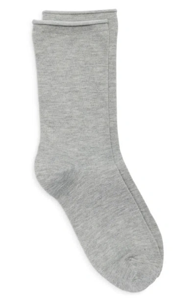 Nordstrom Everyday Rolltop Crew Socks In Gray