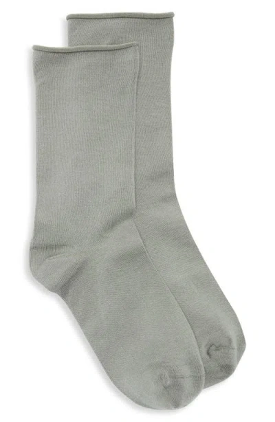 Nordstrom Everyday Rolltop Crew Socks In Gray