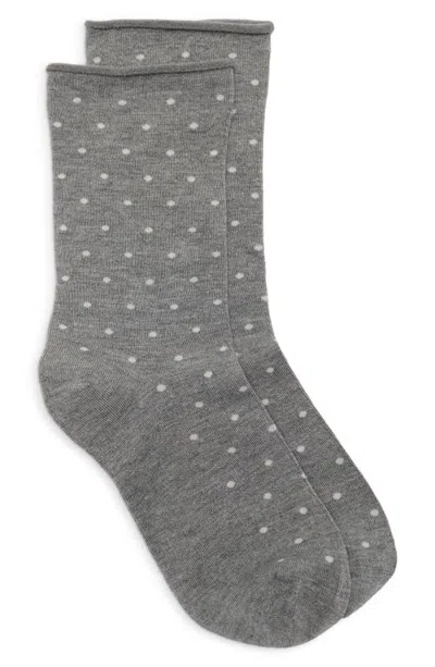 Nordstrom Everyday Rolltop Crew Socks In Gray