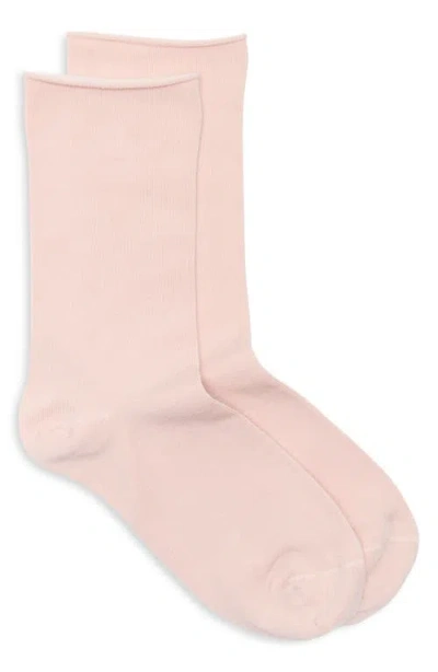 Nordstrom Everyday Rolltop Crew Socks In Neutral