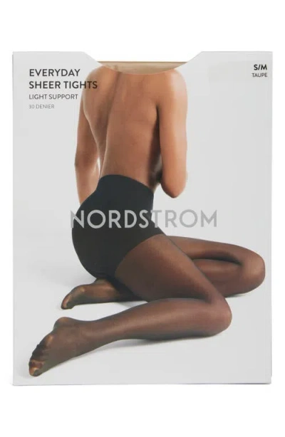 Nordstrom Everyday Sheer Control Top Tights In Black