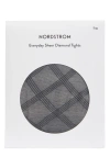Nordstrom Everyday Sheer Diamond Tights In Black