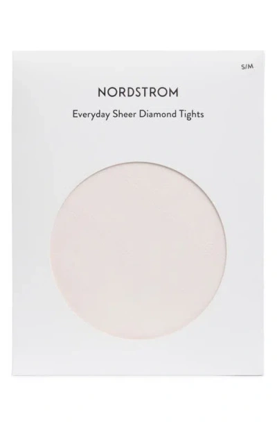 Nordstrom Everyday Sheer Diamond Tights In Pink Loft