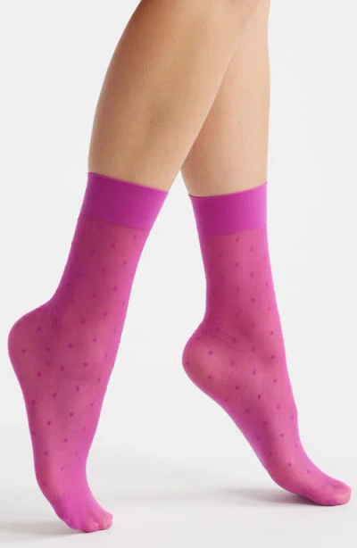 Nordstrom Everyday Sheer Dot Ankle Socks
