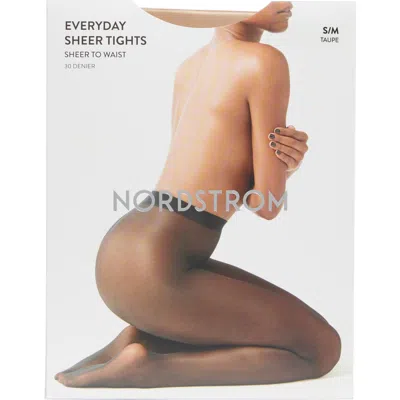 Nordstrom Everyday Sheer Tights In Brown