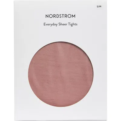 Nordstrom Everyday Sheer Tights In Brown Raisin
