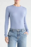 Nordstrom Everyday Stretch Pima Cotton Ribbed T-shirt In Blue