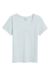 Nordstrom Everyday V-neck Pima Cotton Blend T-shirt In Blue