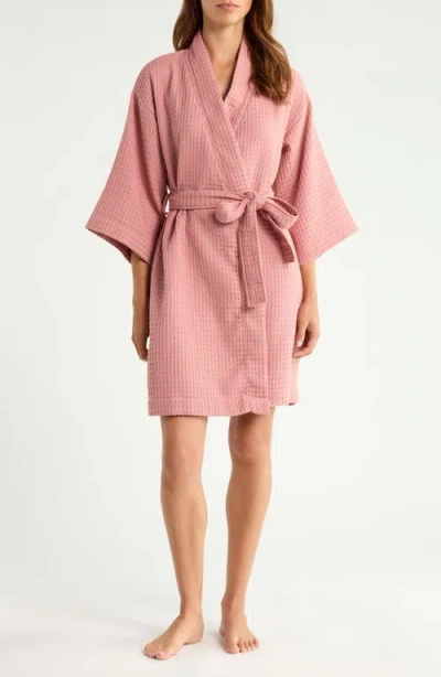 Nordstrom Everyday Waffle Robe In Pink