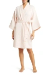 Nordstrom Everyday Waffle Robe In Pink Seashell Space Dye
