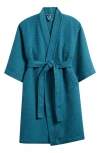 Nordstrom Everyday Waffle Robe In Teal Feather