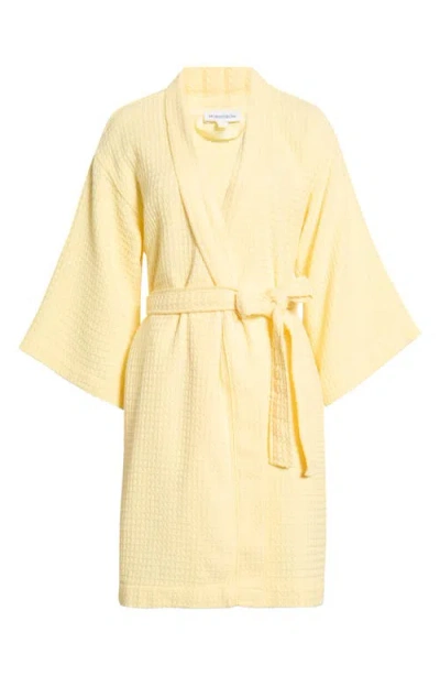 Nordstrom Everyday Waffle Robe In Yellow
