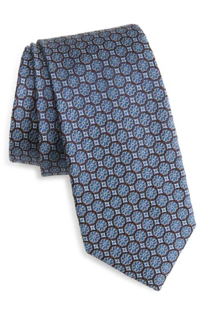 Nordstrom Ewine Medallion Silk Tie In Blue