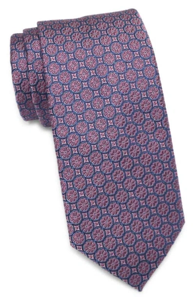 Nordstrom Ewine Medallion Silk Tie In Purple
