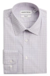 Nordstrom Extra Trim Fit Check Non-iron Dress Shirt In Purple